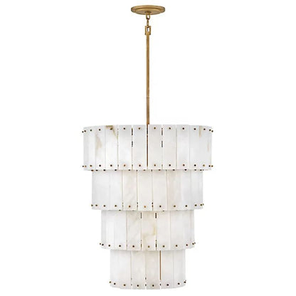 Simona Alabaster Round 4-Tier Chandelier
