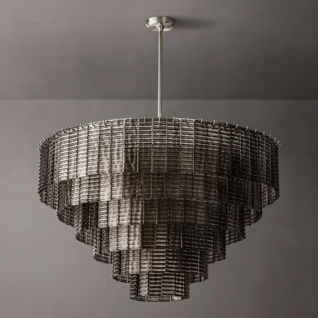 Samurix Glass Round Chandelier 41”