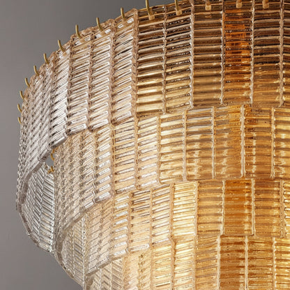 Samurix Glass Round Chandelier 41”