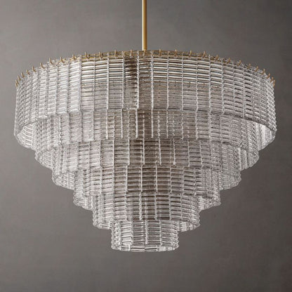 Samurix Glass Round Chandelier 41”