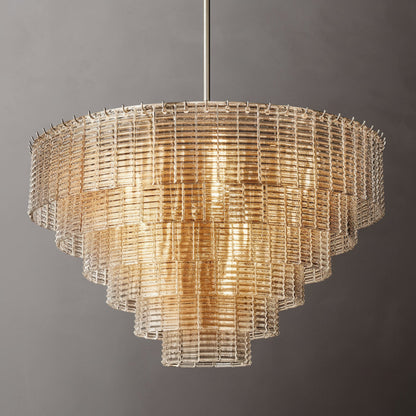Samurix Glass Round Chandelier 41”