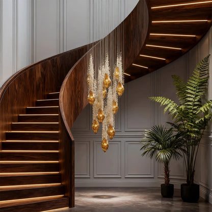 Stairway Chandelier Artistic Crystal Ceiling Light