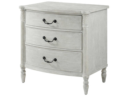 The Middleton 3-Drawer Nightstand in Limewash Faux Grey Marble