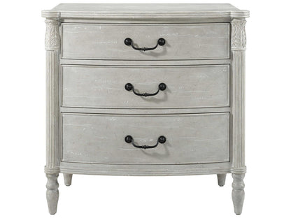 The Middleton 3-Drawer Nightstand in Limewash Faux Grey Marble