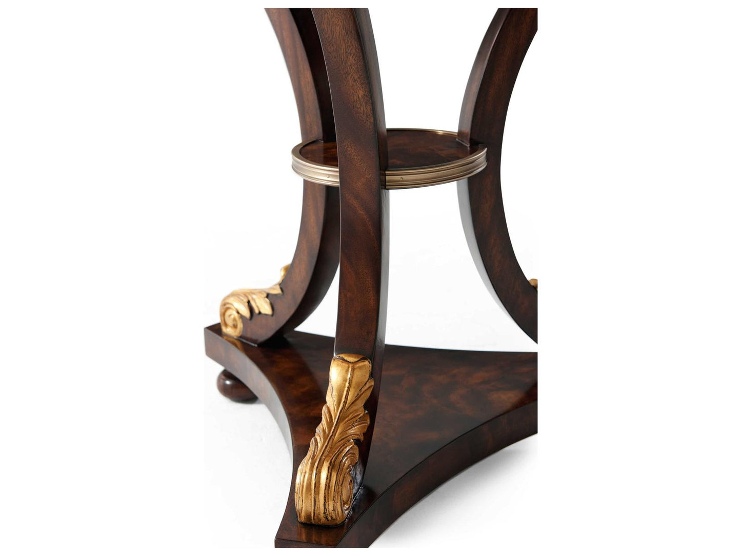 Althorp Living History Round Side Table Mahogany and Brass