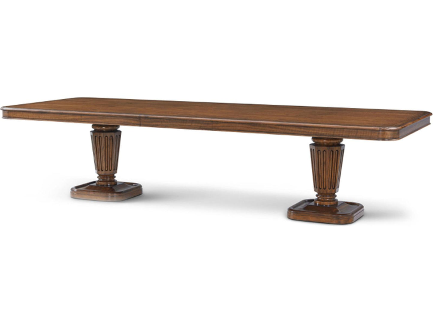 Haddon 128-Inch Extension Dining Table in Heirloom Finish