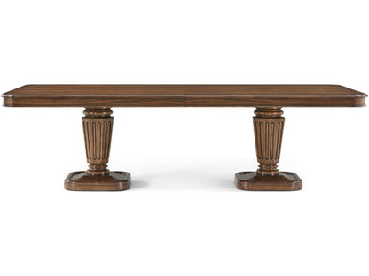 Haddon 128-Inch Extension Dining Table in Heirloom Finish