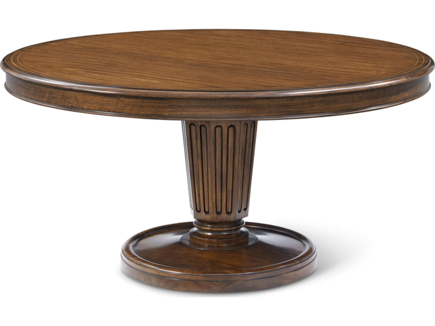Haddon 60-Inch Round Dining Table in Heirloom Walnut