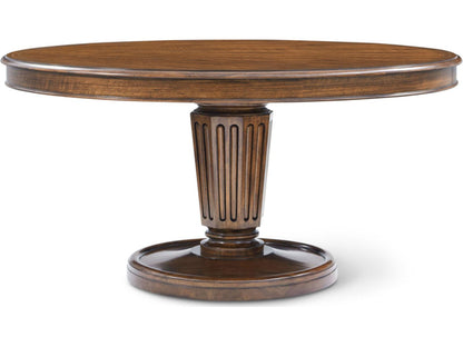 Haddon 60-Inch Round Dining Table in Heirloom Walnut
