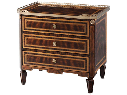 Viscount's Nightstand with Flame Mahogany and Rosewood Banding