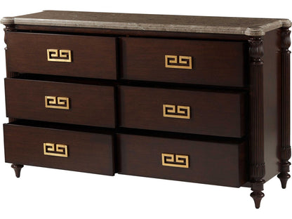 Alexa Hampton Duane Marble Commode with Gray Marble Top