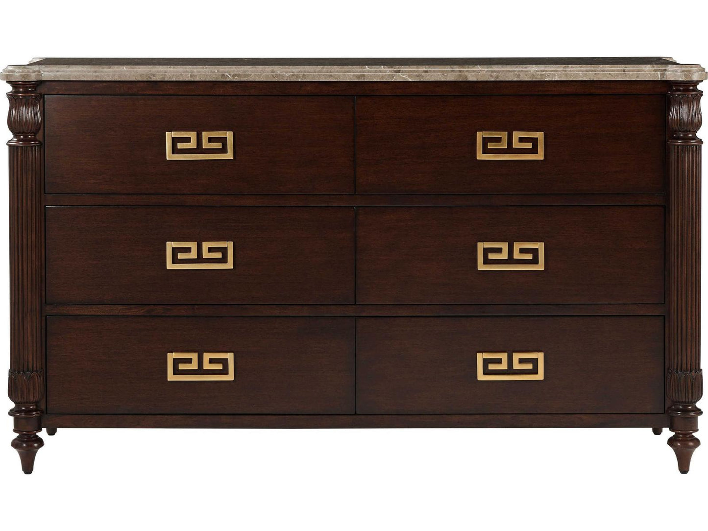 Alexa Hampton Duane Marble Commode with Gray Marble Top