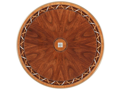 Stephen Church Paulette Oval Side Table II Mahogany Etimoe Veneer
