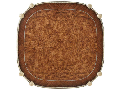 The Timothy Side Table in Golden Madrone Burl and Brass