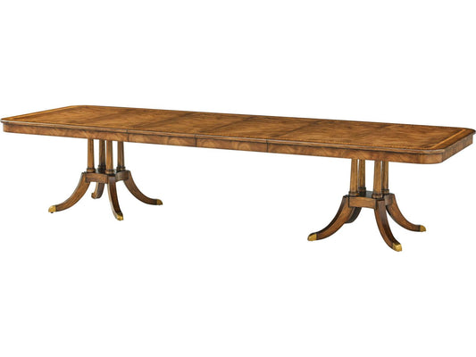 Sloane Rectangle 140-Inch Dining Table in Edwardian Brown Finish