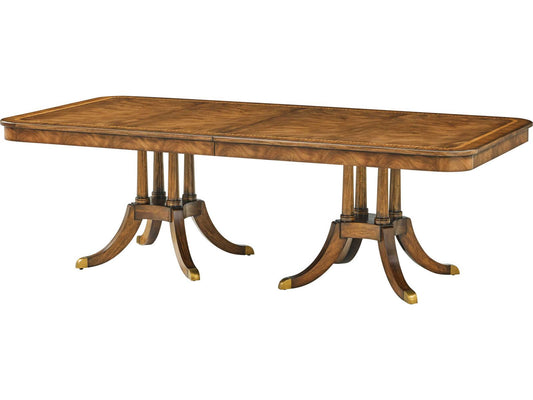 Sloane Rectangle 140-Inch Dining Table in Edwardian Brown Finish