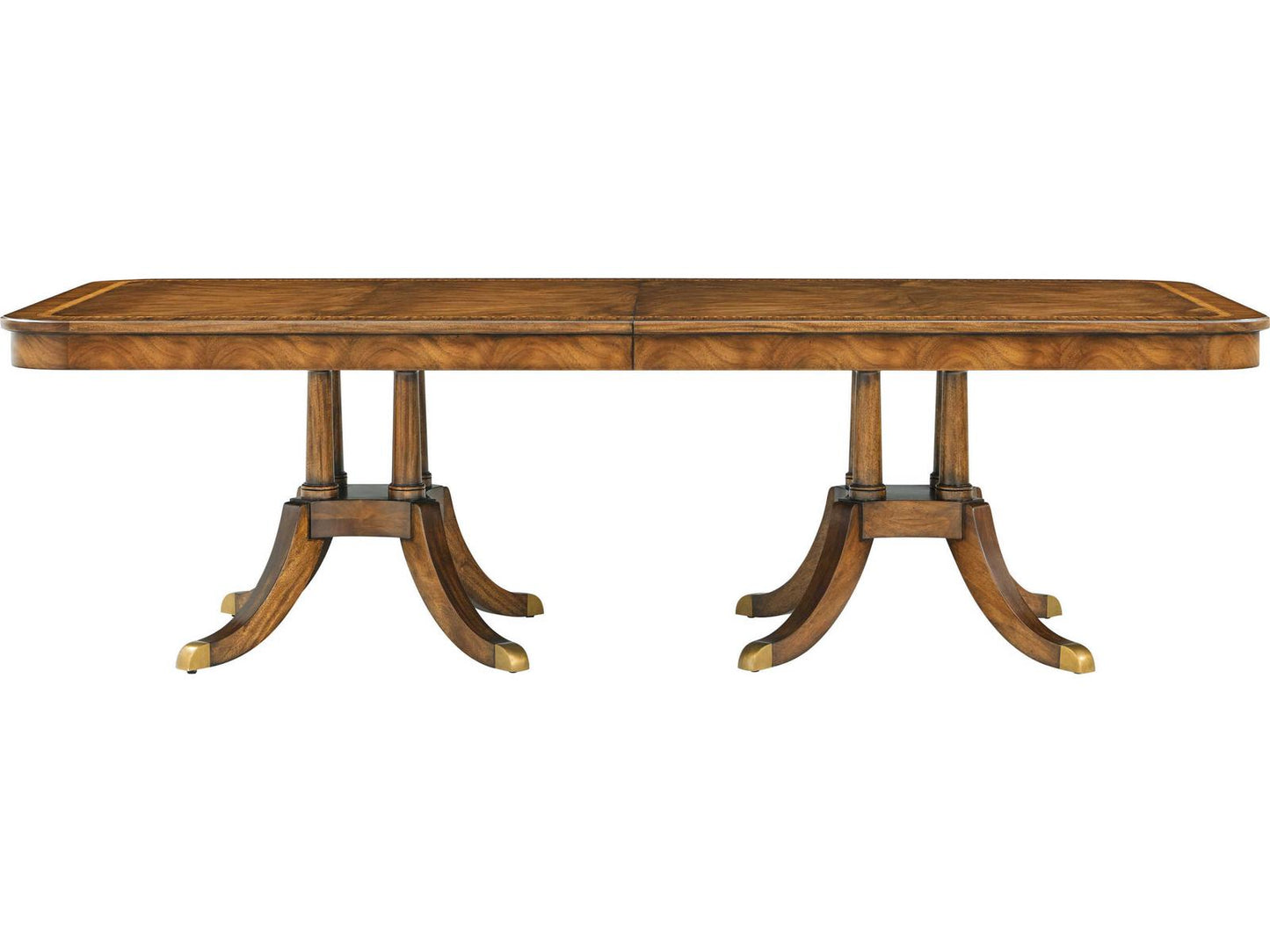 Sloane Rectangle 140-Inch Dining Table in Edwardian Brown Finish