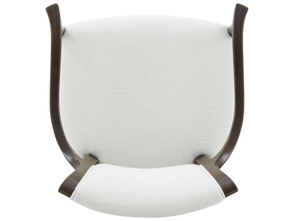 Spencer London Solid Wood Brown Upholstered Arm Dining Chair