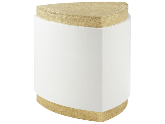 Judith Leiber Couture Demilune Wood End Table