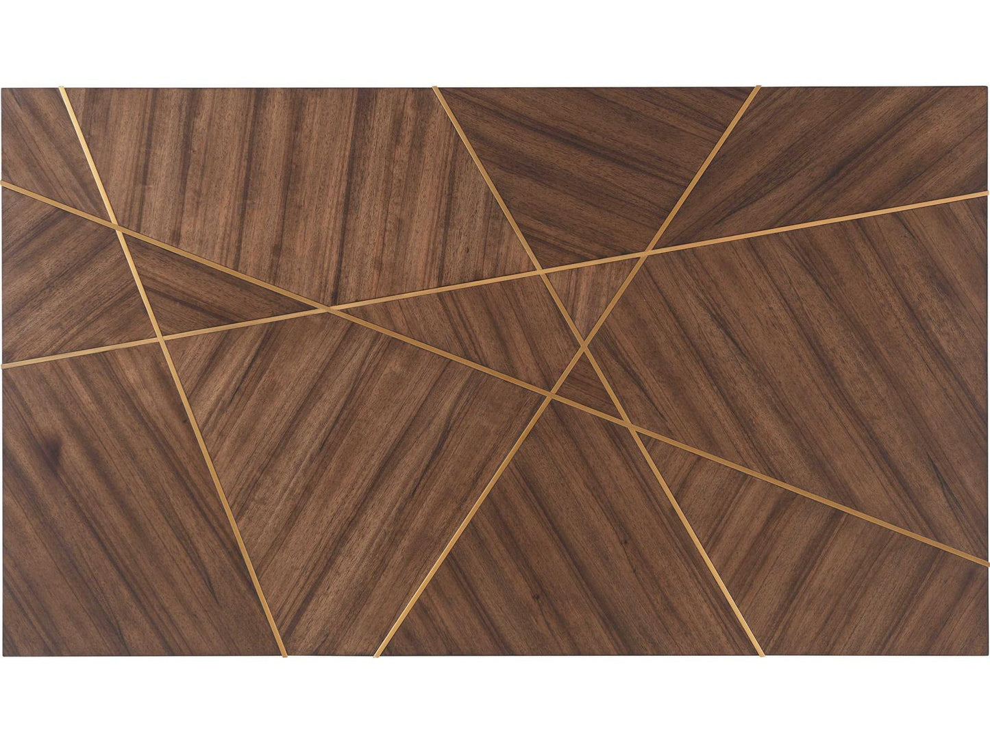 Calais Rectangular Coffee Table with Paldao Veneer and Brass