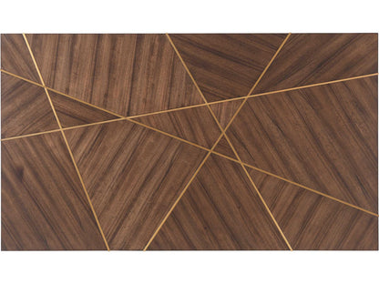Calais Rectangular Coffee Table with Paldao Veneer and Brass