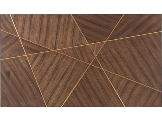 Calais Rectangular Coffee Table with Paldao Veneer and Brass