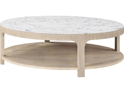 Horizon Round Quartz Coffee Table in Day Finish
