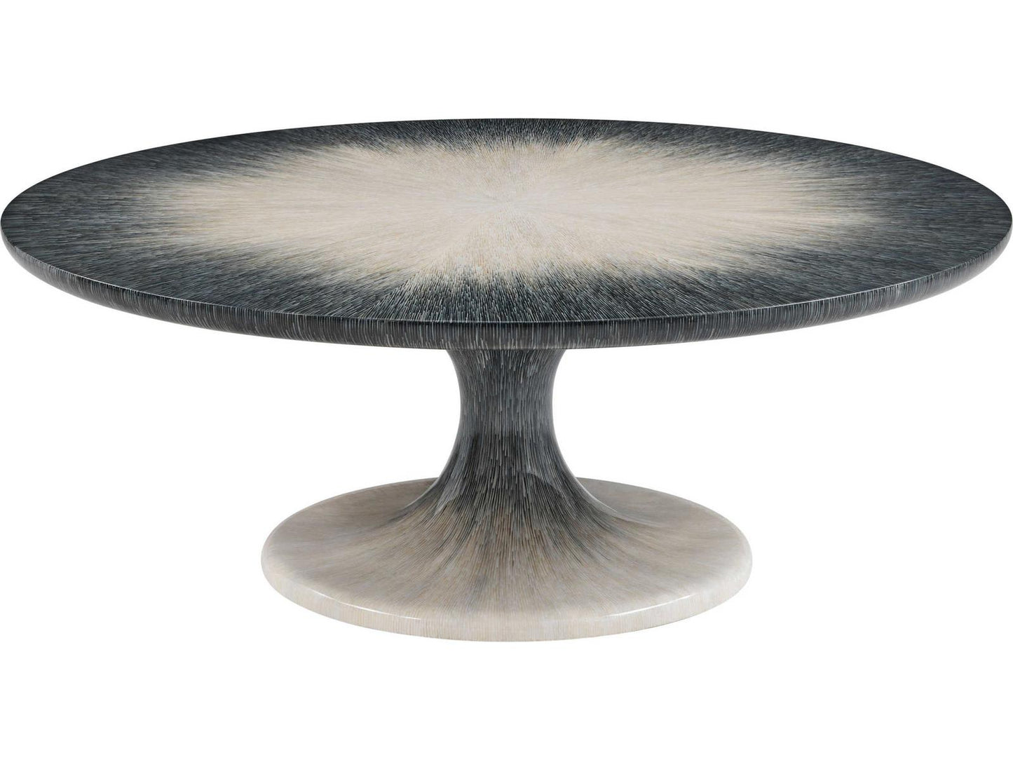 Panos Round Cocktail Table with Hand-Painted Ombre Finish