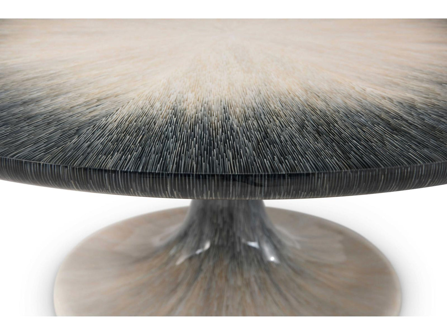 Panos Round Cocktail Table with Hand-Painted Ombre Finish