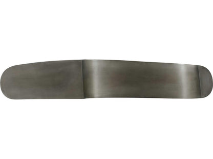 Essence Rectangle Glass Top Metal Console Table Volcanic Finish