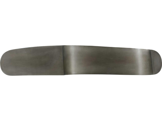 Essence Rectangle Glass Top Metal Console Table Volcanic Finish
