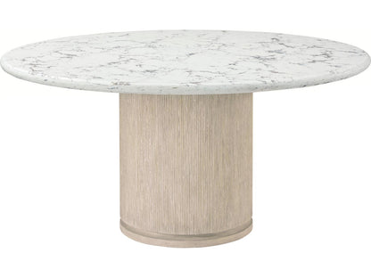 Horizon Round Dining Table with Quartz Top in Day Finish