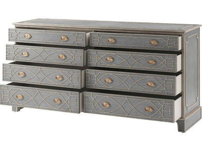 Ta - Morning Room Gray Solid Wood Double Dresser