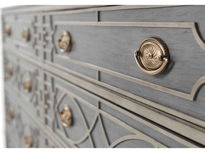 Ta - Morning Room Gray Solid Wood Double Dresser