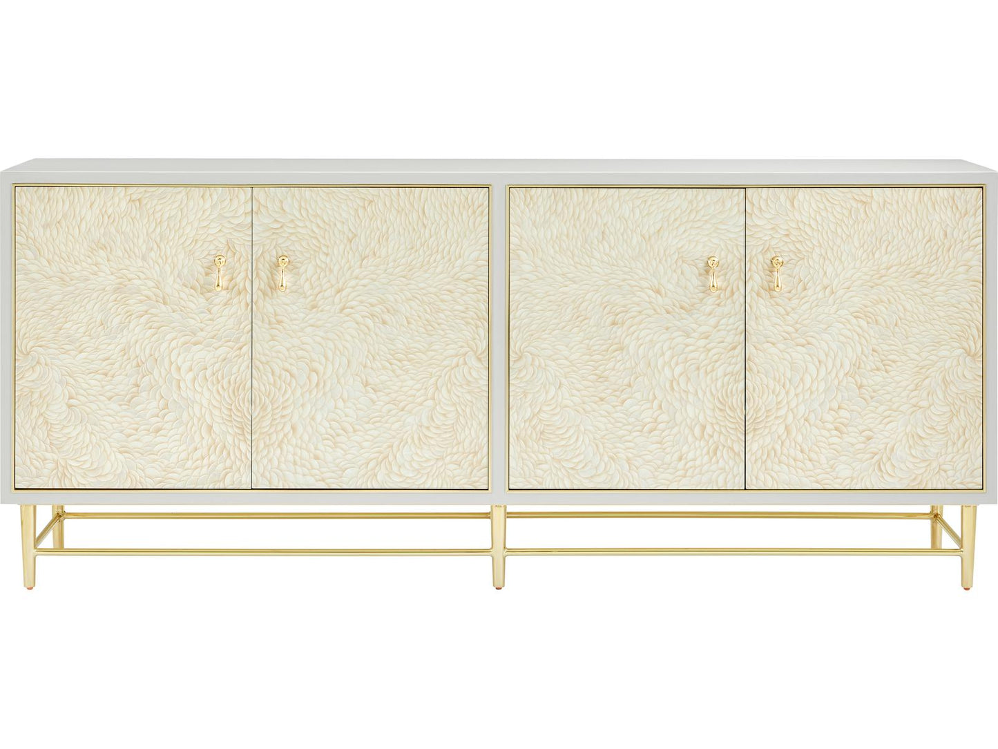 Judith Leiber 4-Door Credenza II in Feather and Solstice Finish