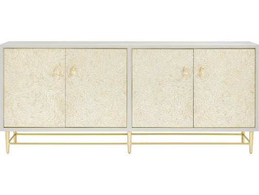 Judith Leiber 4-Door Credenza II in Feather and Solstice Finish