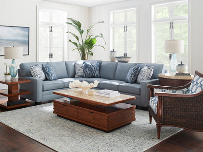 Ocean Club Solstice Rectangle Coffee Table in Sun-Drenched Sienna and Walnut