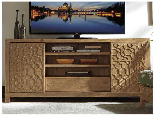 Los Altos 79-Inch Wood Media Console with Sliding Doors
