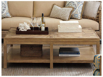 Home Los Altos Ducane Rectangular Coffee Table in Natural Oak