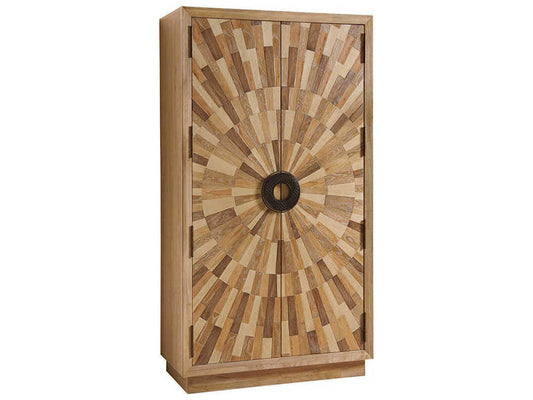 Los Altos Pavillion Wardrobe Armoire in Natural Oak