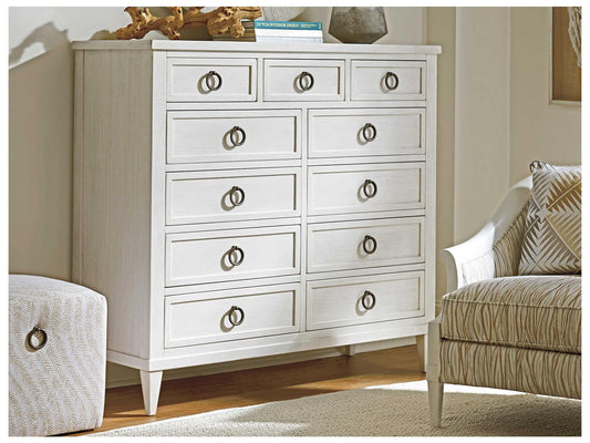 Home Pinecrest 11-Drawer Gentleman's Chest in Shell White