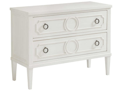 Ocean Breeze Brantley 2-Drawer Nightstand in Shell White