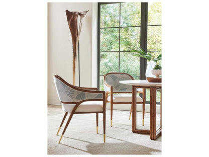Palm Desert Jameson Upholstered Dining Armchair in Winter White