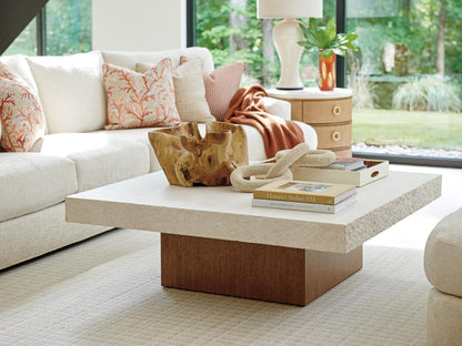 Palm Desert Square Coffee Table with Anticato Marble Top