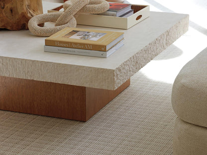Palm Desert Square Coffee Table with Anticato Marble Top