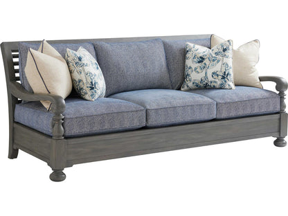 Ocean Breeze Bluffton 3-Seat Sofa in Seagull Gray