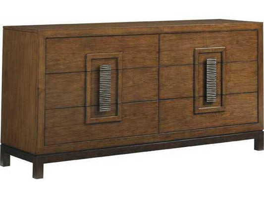 Island Fusion Double Dresser and Mirror Set