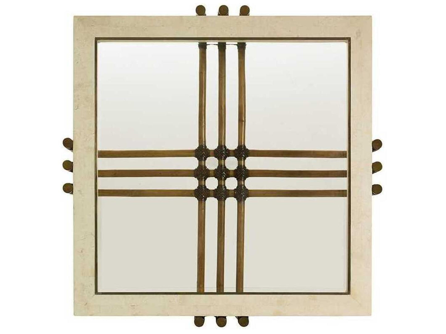 Twin Palms Weston Square Coffee Table with Cordova Stone Top