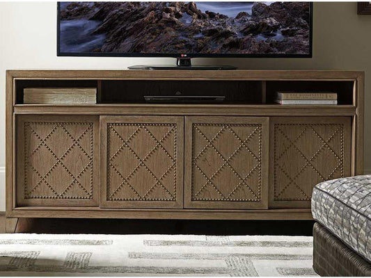 Cypress Point Fairbanks Media Console in Hatteras Gray