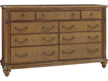 Home Bali Hai Costa Sera 9-Drawer Triple Dresser in Caribbean Sunset